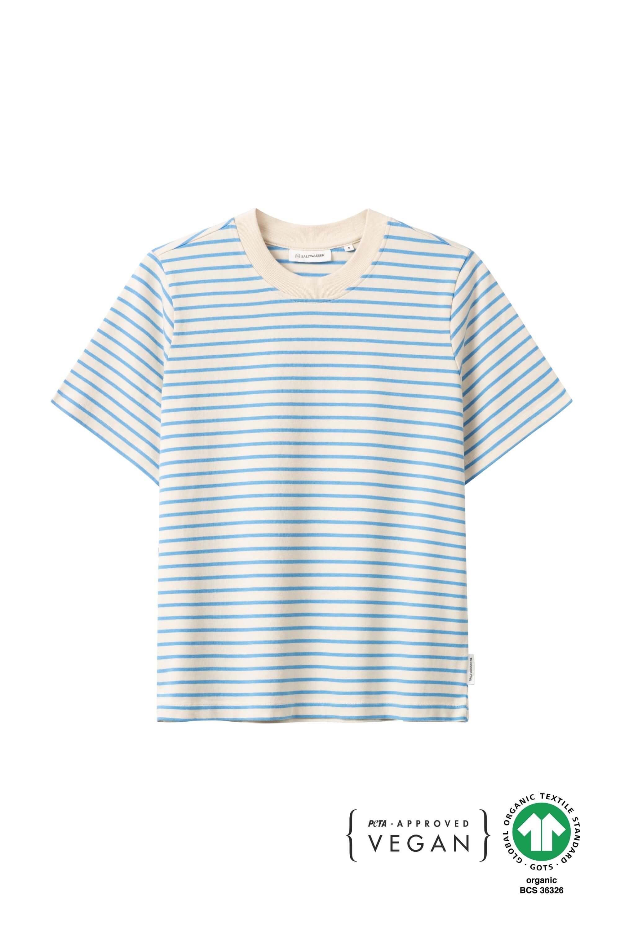 Heavy T-Shirt Jonna Blue-Striped aus Bio Baumwolle von Salzwasser