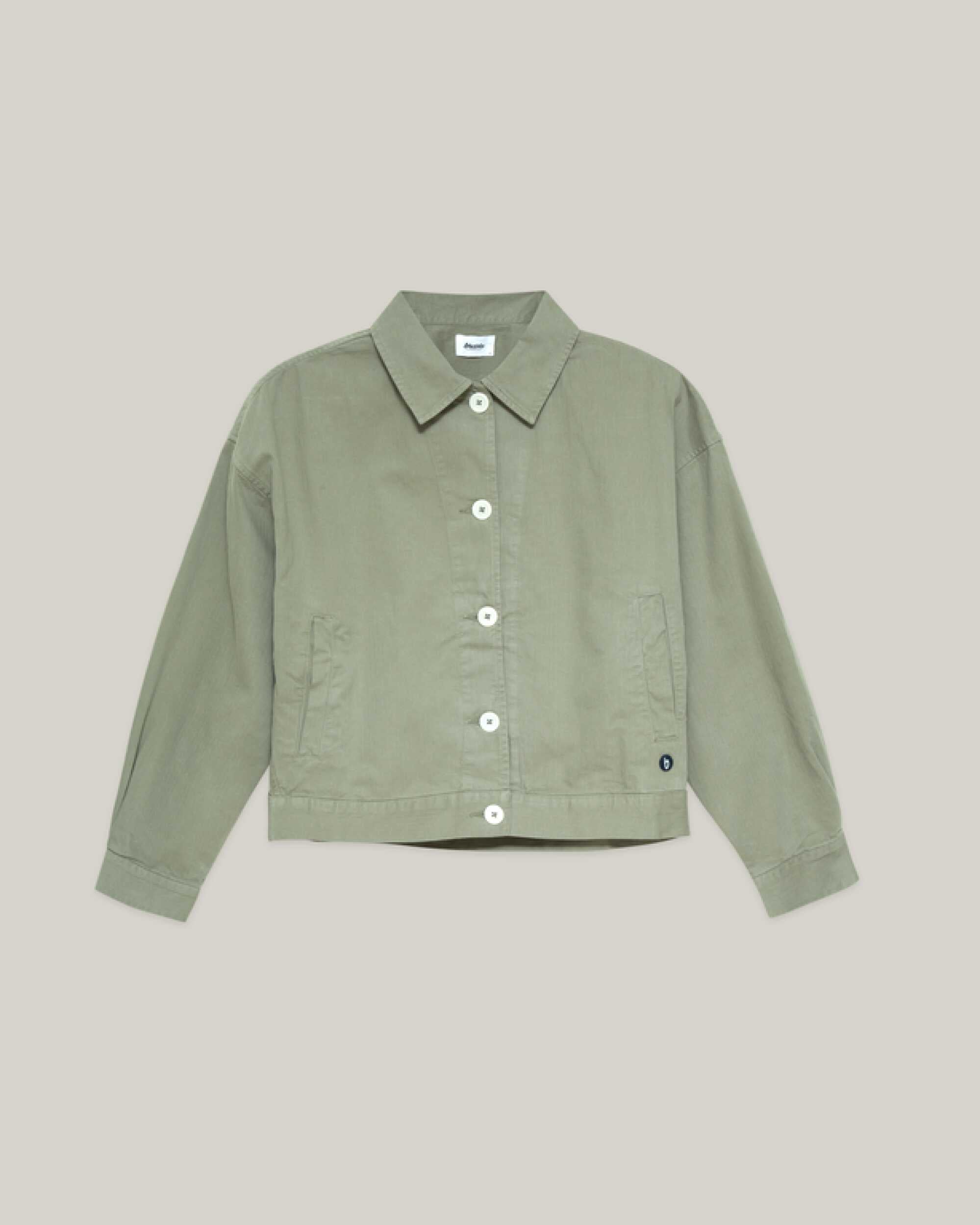 Grüne Oversized Jacke aus 100% Bio-Baumwolle von Brava Fabrics