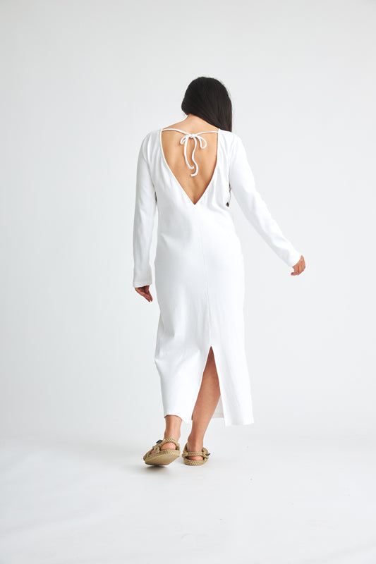 Robe Bina blanche en coton biologique de Baige the Label 