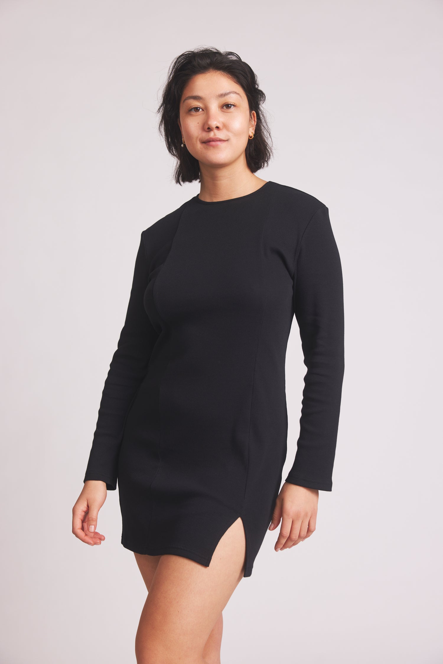 Schwarzes Kleid Brandi aus Bio-Baumwolle von Baige the Label
