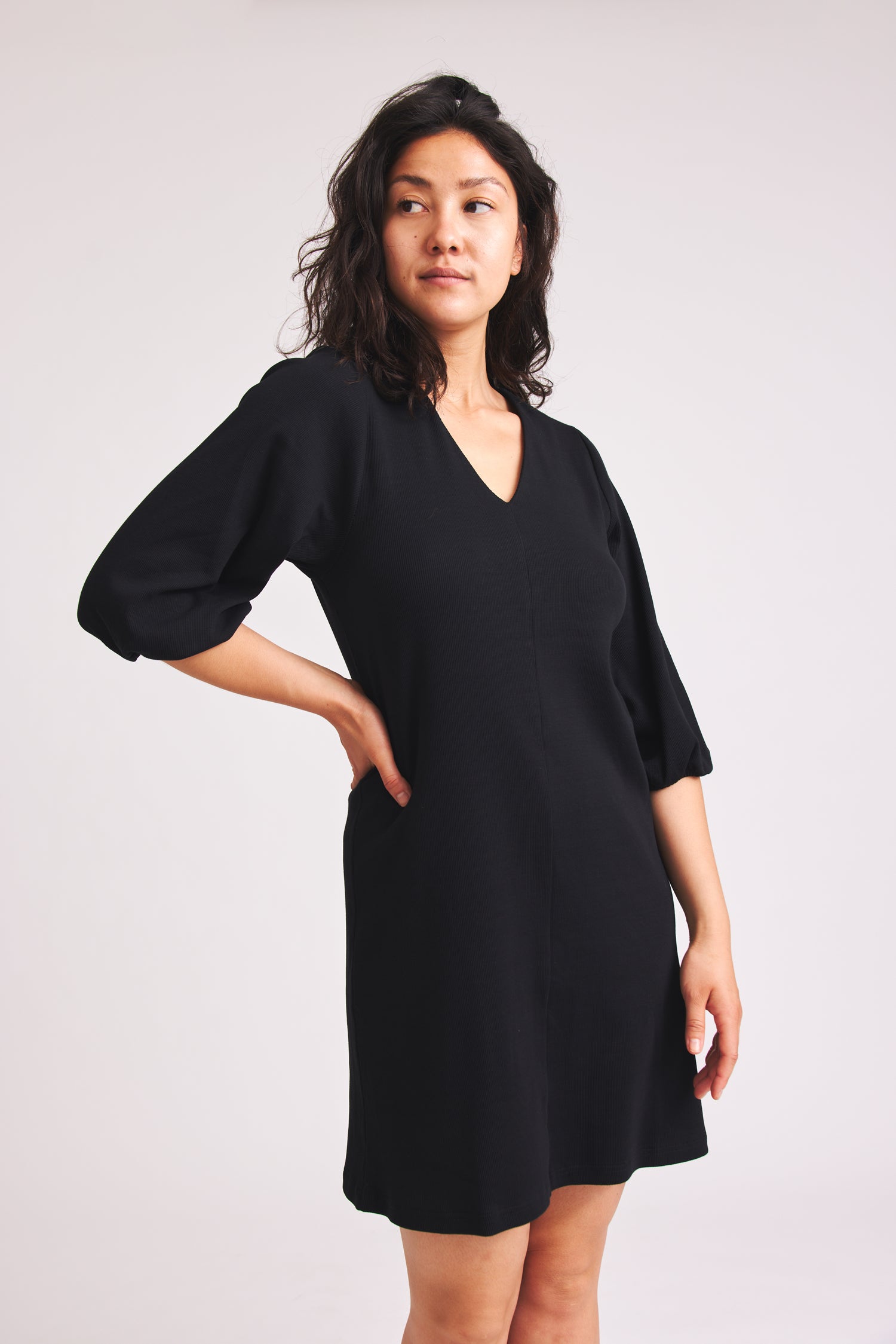 Black organic cotton Bruni dress from Baige the Label