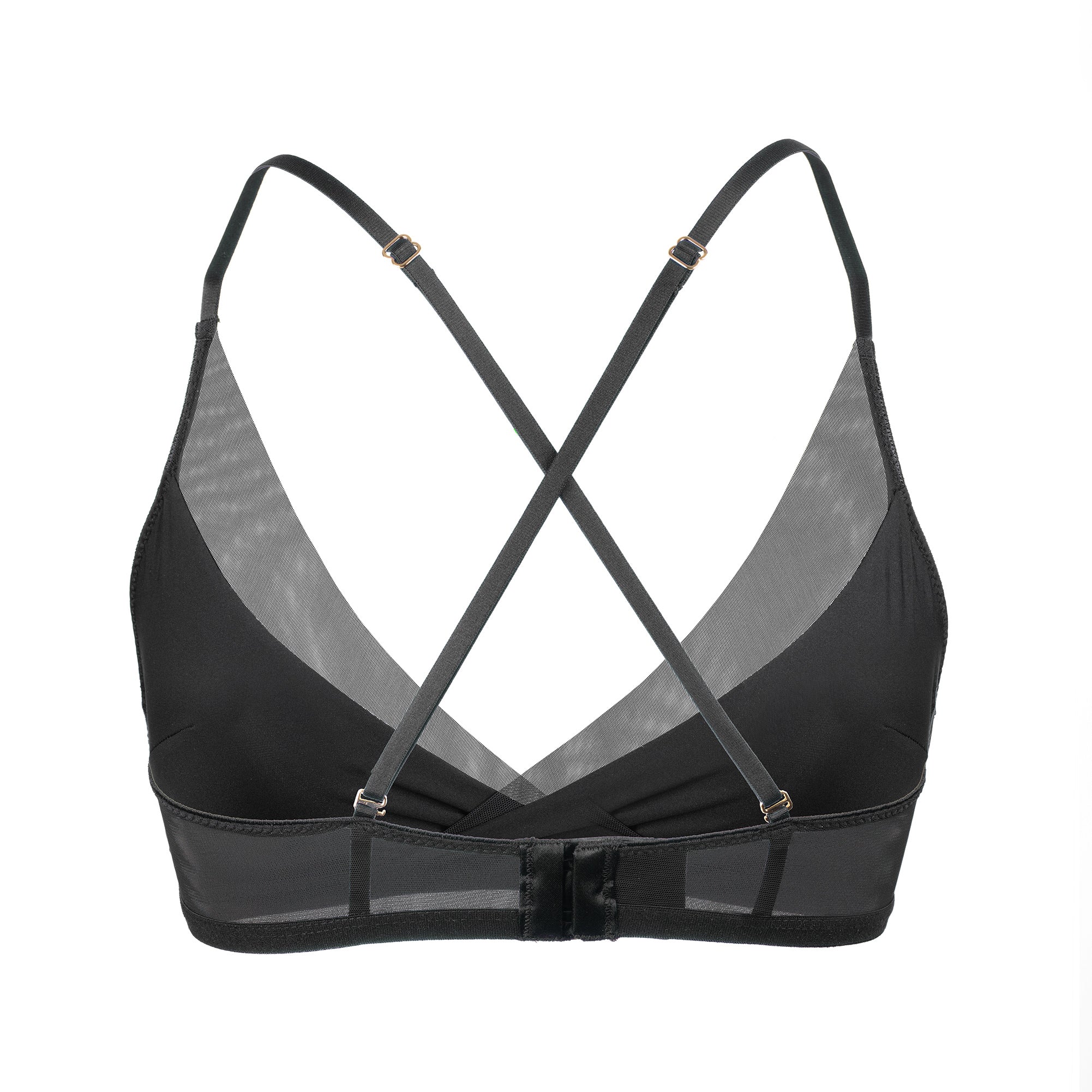 Black non-wired bra Pure made of polyamide by MOYA KALA 