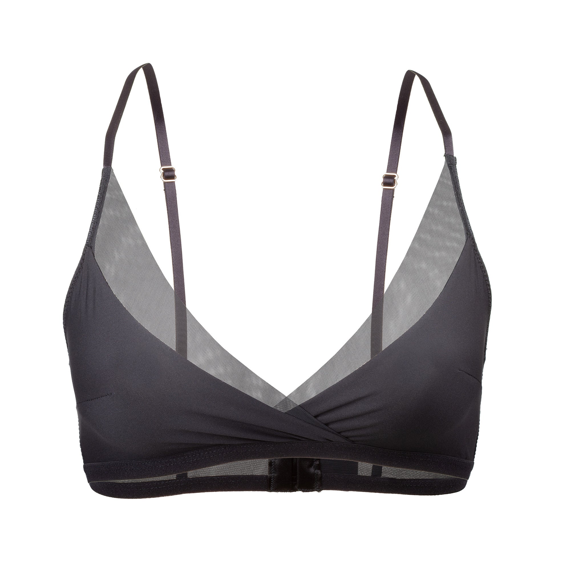 Black non-wired bra Pure made of polyamide by MOYA KALA 