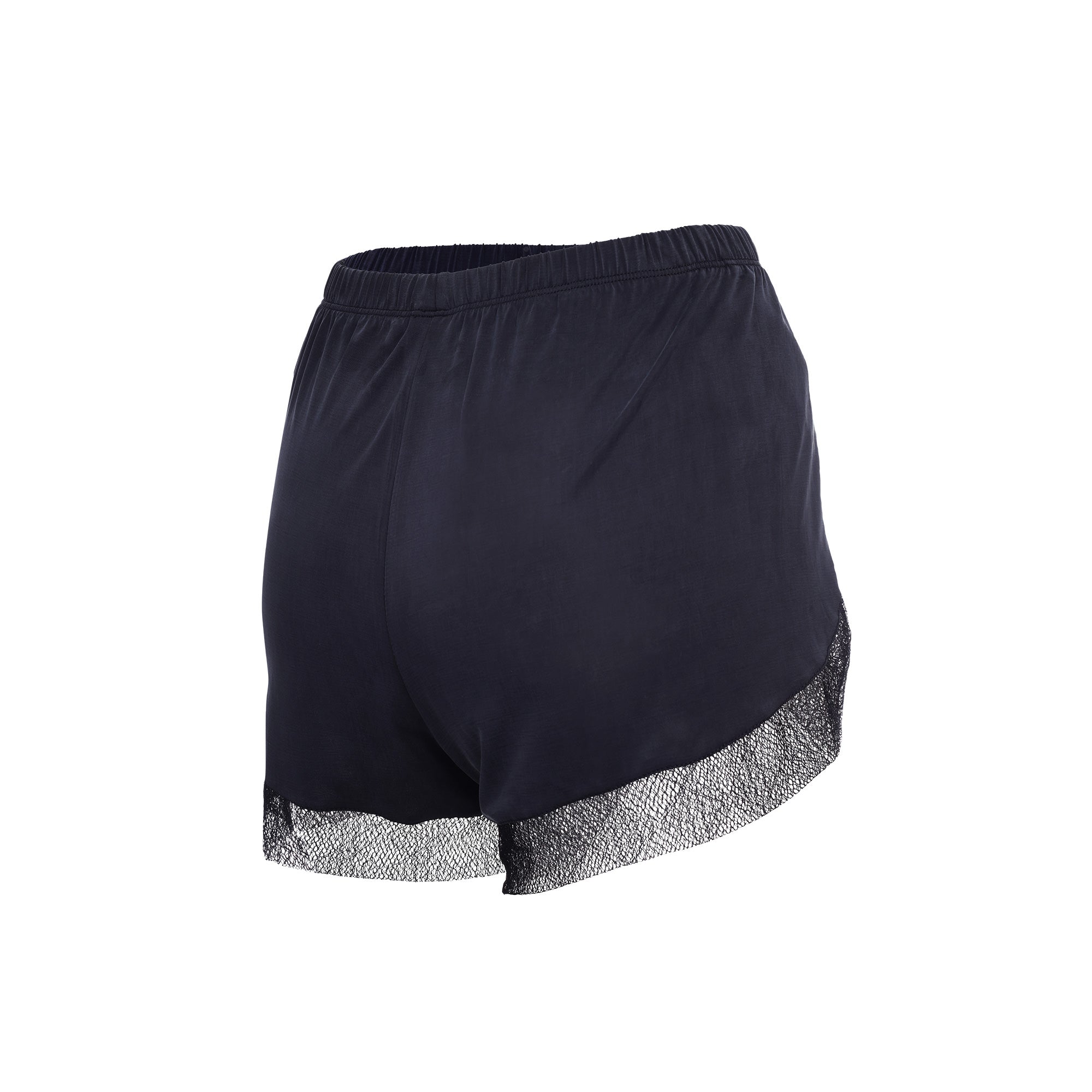 Schwarze Lounge Shorts aus Cupro von MOYA KALA