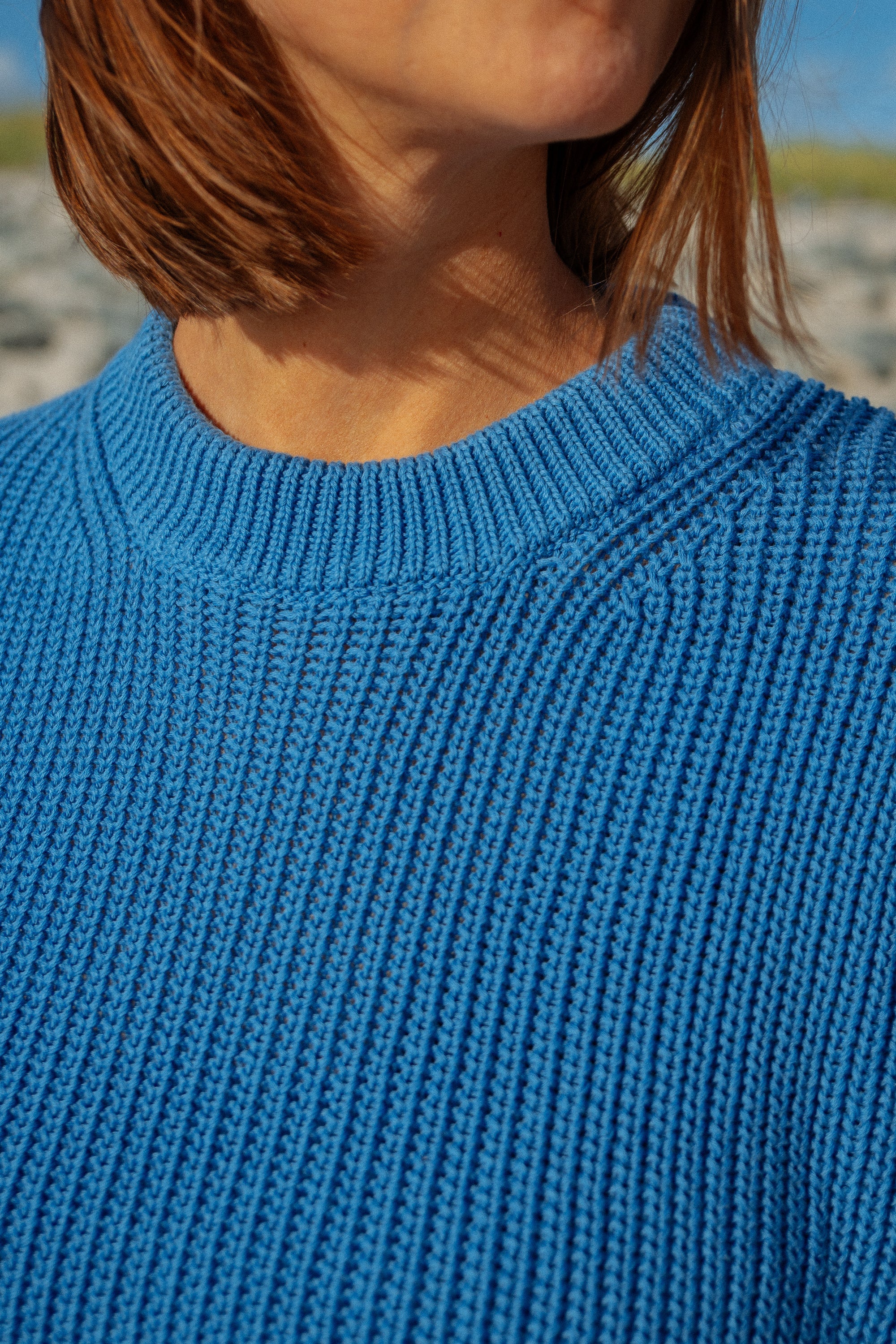 Knitted sweater Hella blue