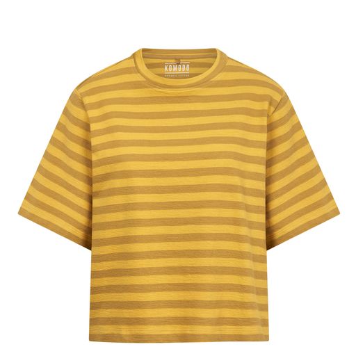 Gelb, gestreiftes Shirt VIBE aus 100% Bio-Baumwolle von Komodo