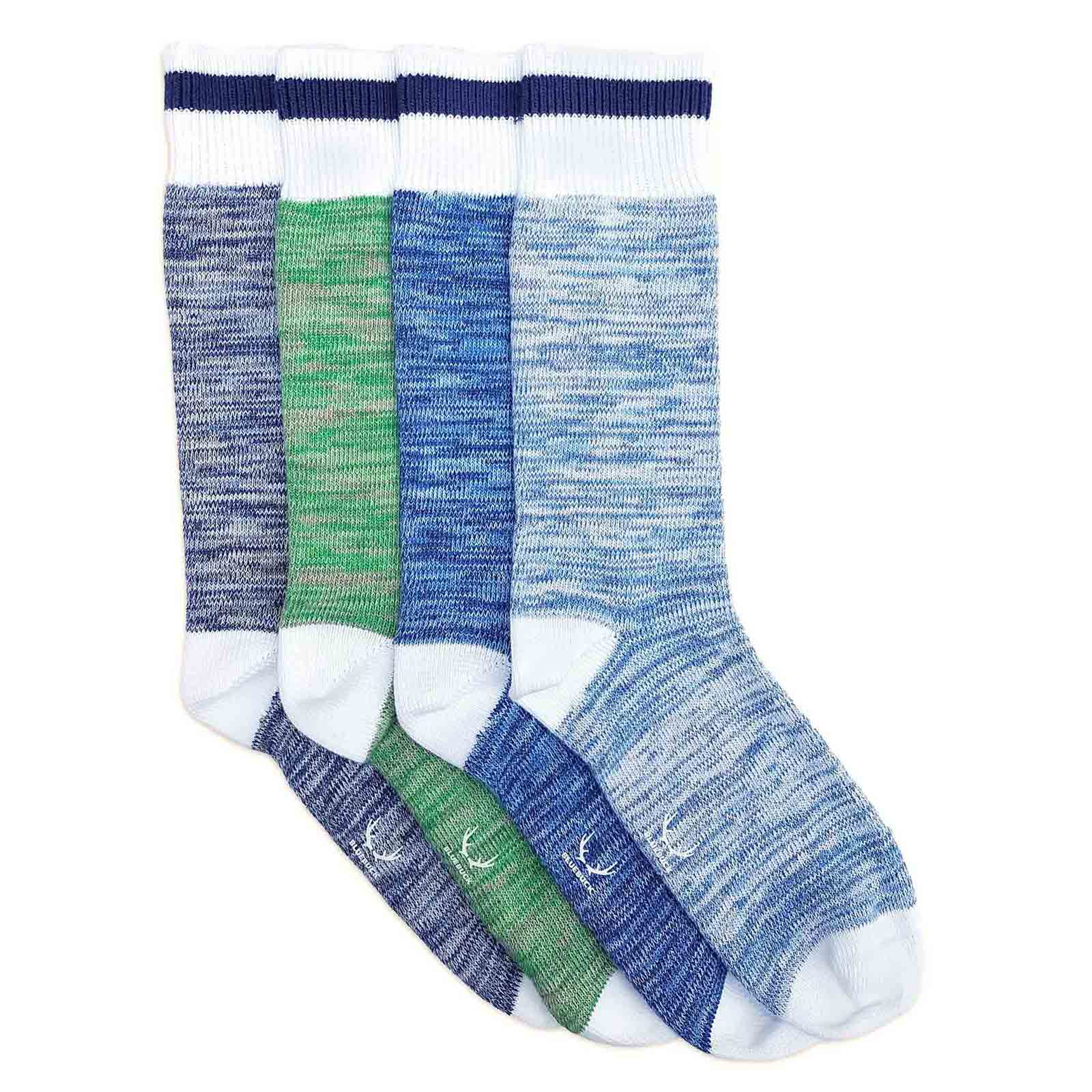 Bunte Socken im 4er Pack aus Bio-Baumwolle von Bluebuck