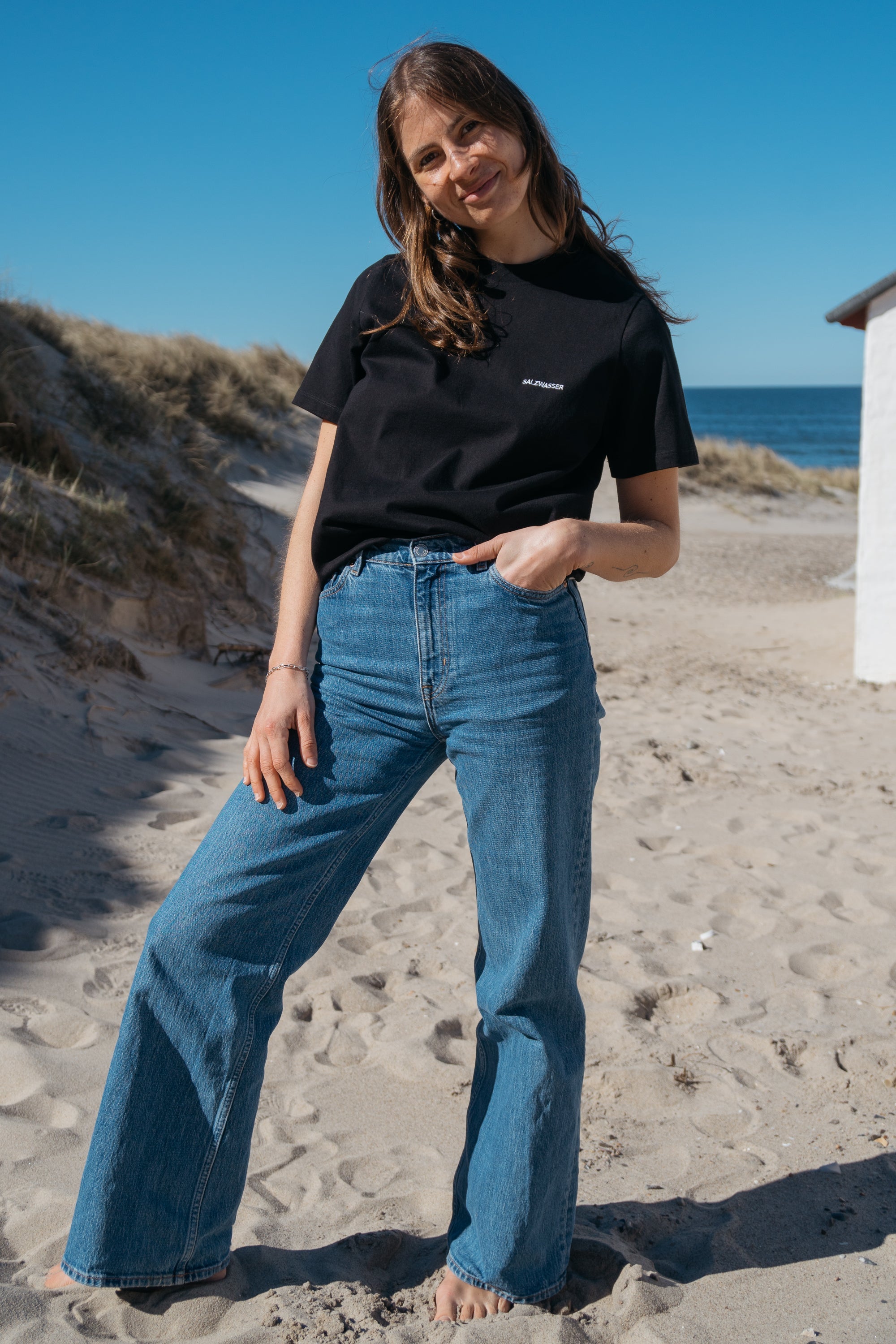 Heavy T-Shirt Jonna Schwarz aus Bio Baumwolle von Salzwasser