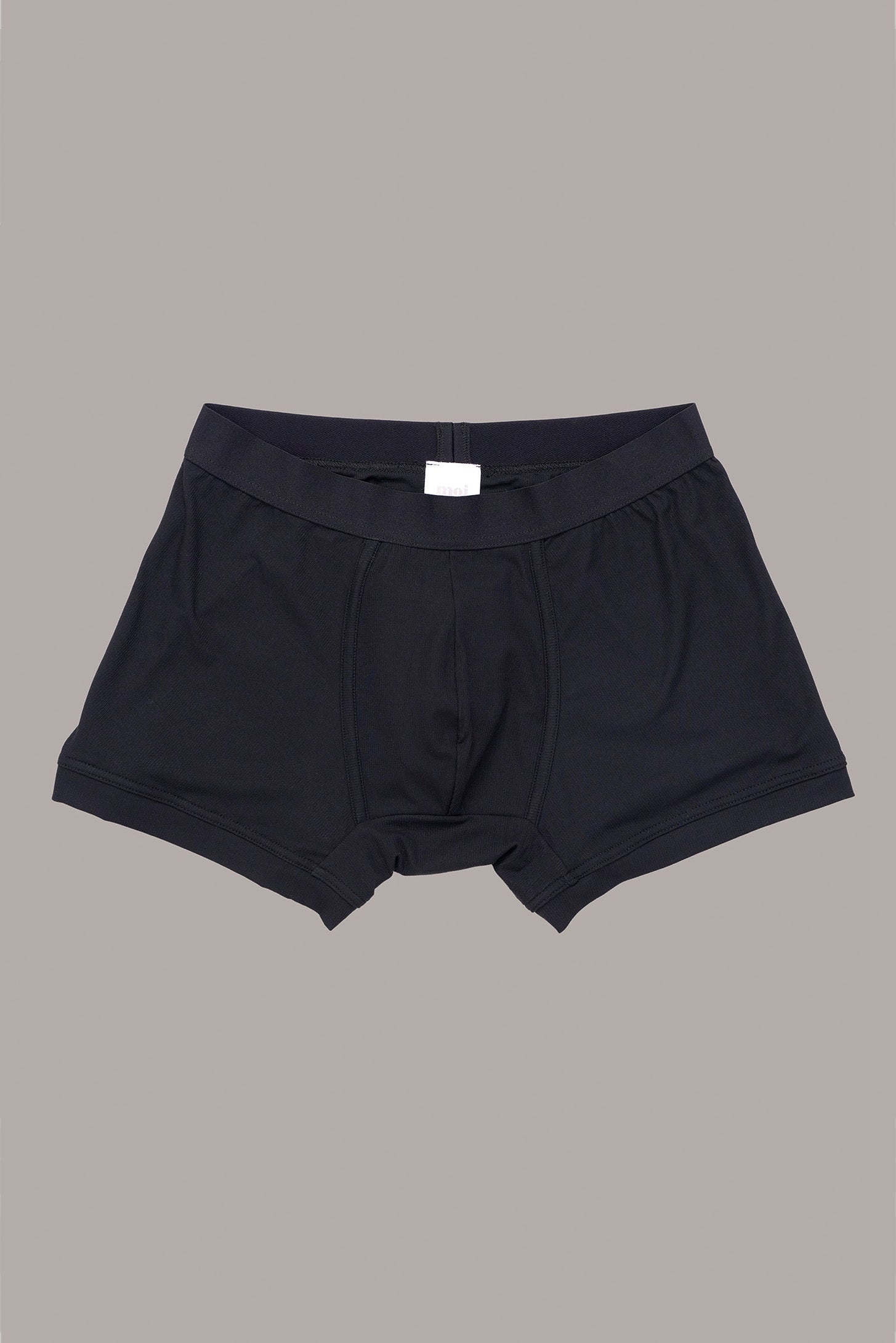 Boxer briefs / underpants with a new waistband in black made from natural MicroModal from moi-basics