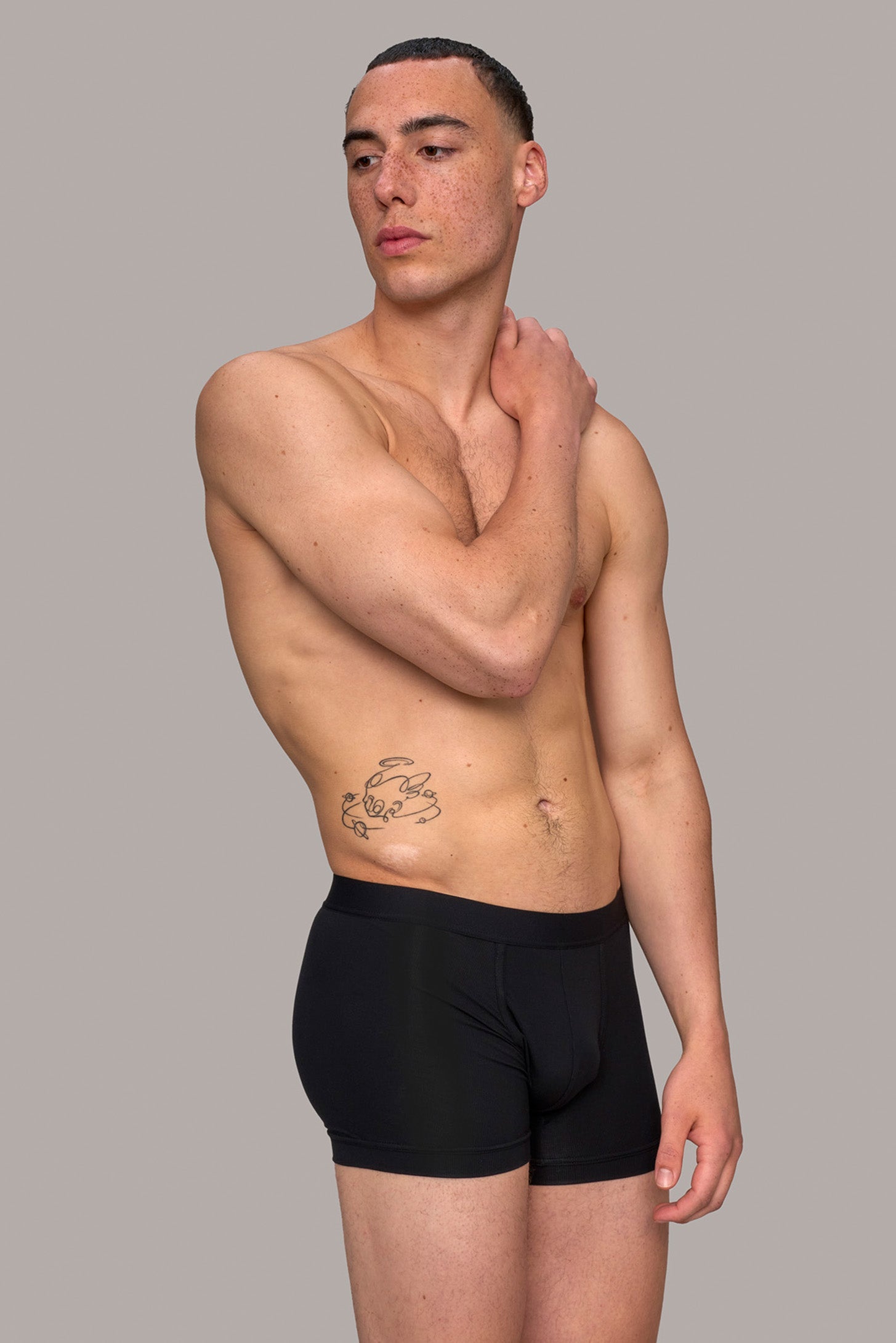Boxer briefs / underpants with a new waistband in black made from natural MicroModal from moi-basics