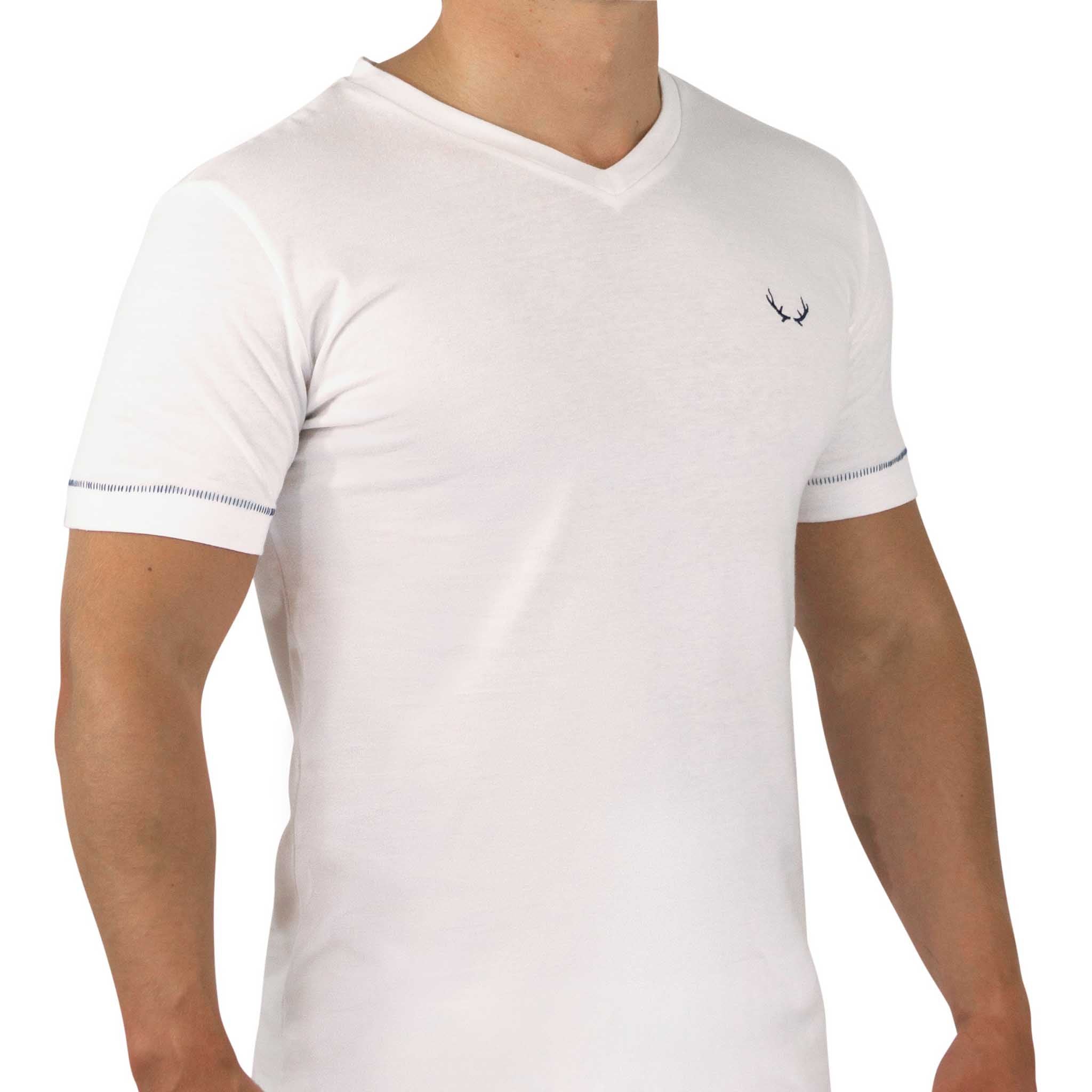 T-shirt blanc en coton biologique de Bluebuck