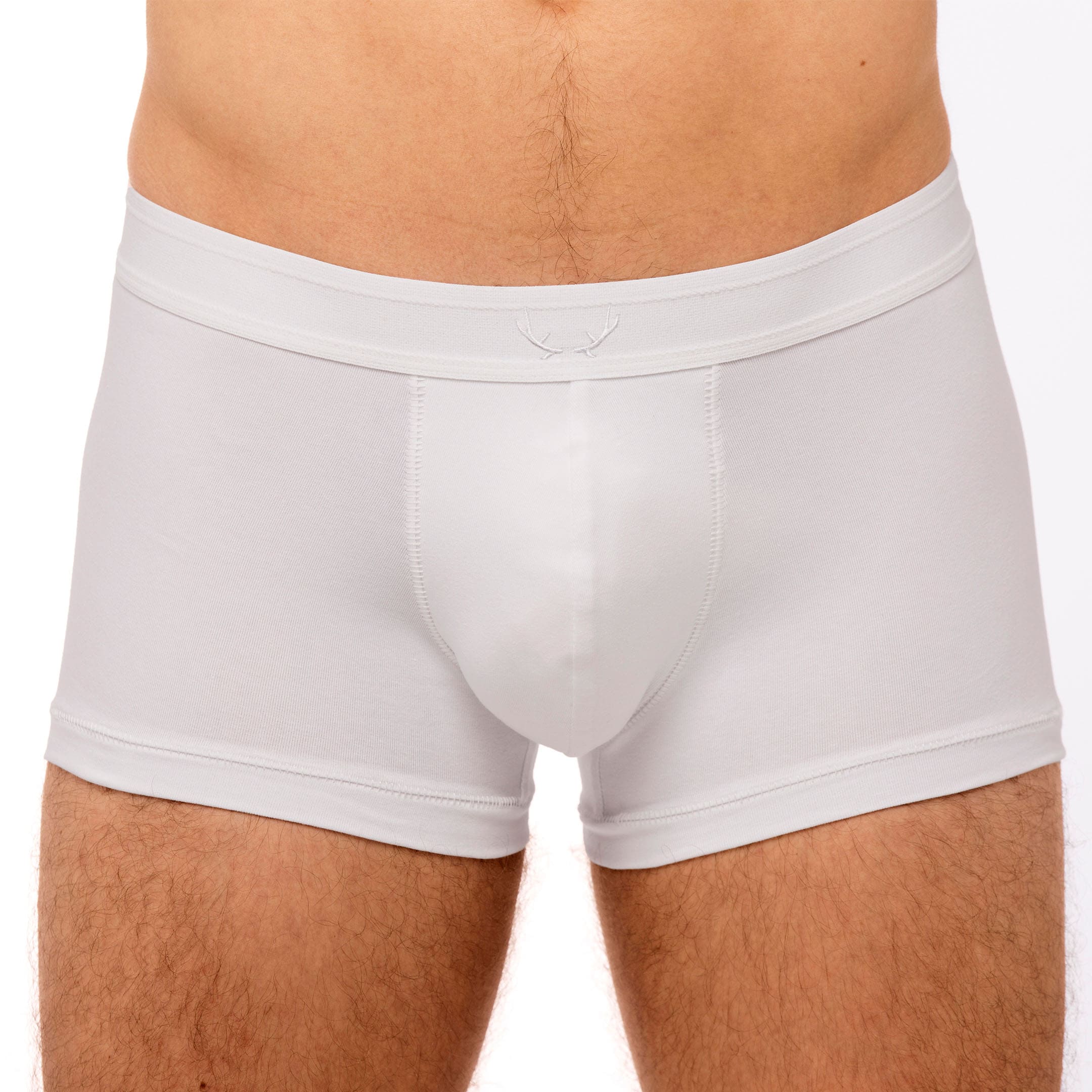 White boxer shorts made from recycled cotton from Bluebuck