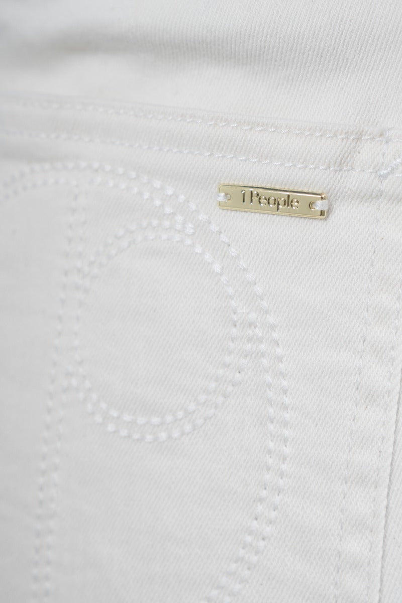 Weisse, weitgeschnittene Jeans Los Angeles LAX aus Baumwolle von 1 People